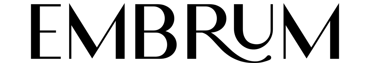 Logo EMBRUM en noir sur fond transparent, EMBRUM, maison française de créations sensorielles